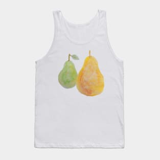 watercolour yellow and green pear watercolor pears food healthy fruits yummy Tank Top